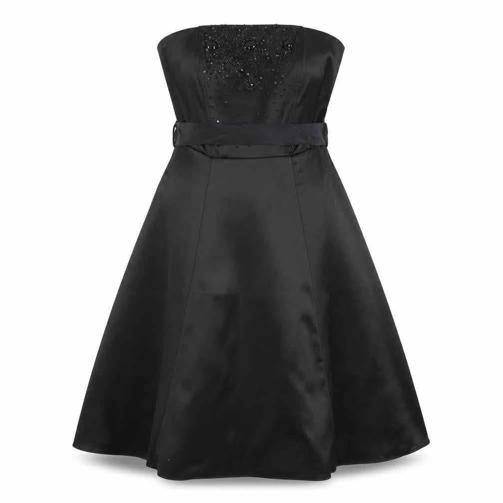 Select Women’s Black Strapless Beaded A-Line Party Dress Size 8