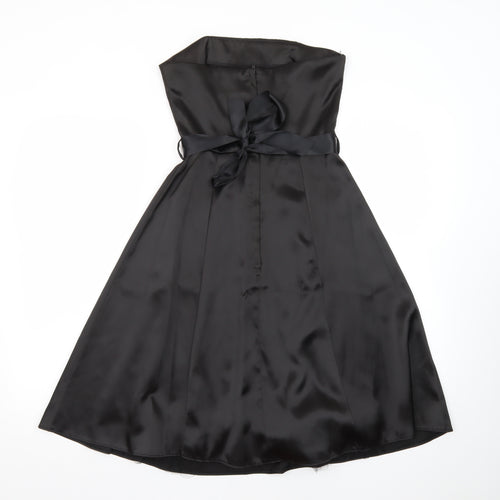 Select Women’s Black Strapless Beaded A-Line Party Dress Size 8
