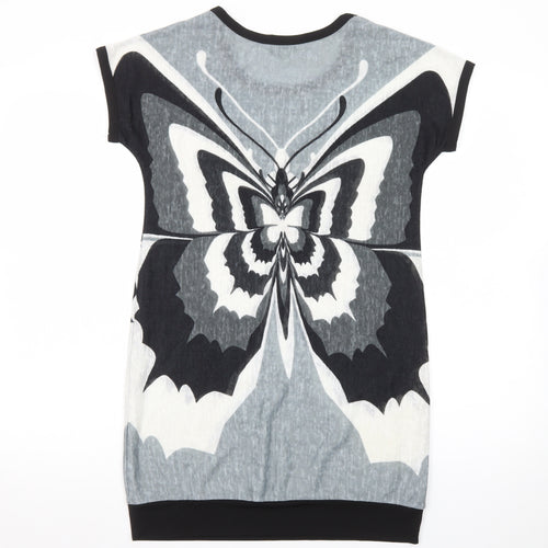 Culture Women's Multicoloured Butterfly Graphic T-Shirt Dress Size 8