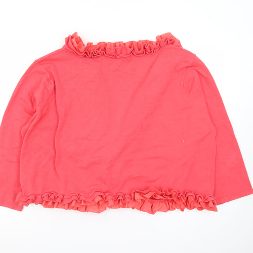Cellbes Women’s Pink Ruffle Edge Open Cardigan Size 30