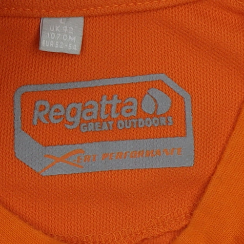 Regatta Men's Orange Polyester Crew Neck Quick Dry T-Shirt Size L