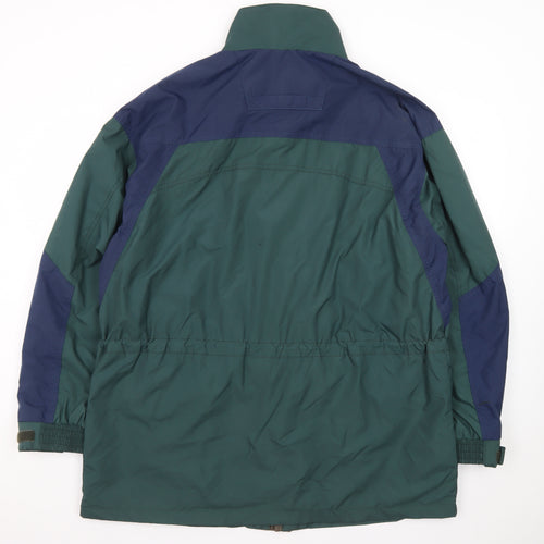 GS Gold Men's Green Waterproof Parka Jacket Large Nylon Outdoor Zip