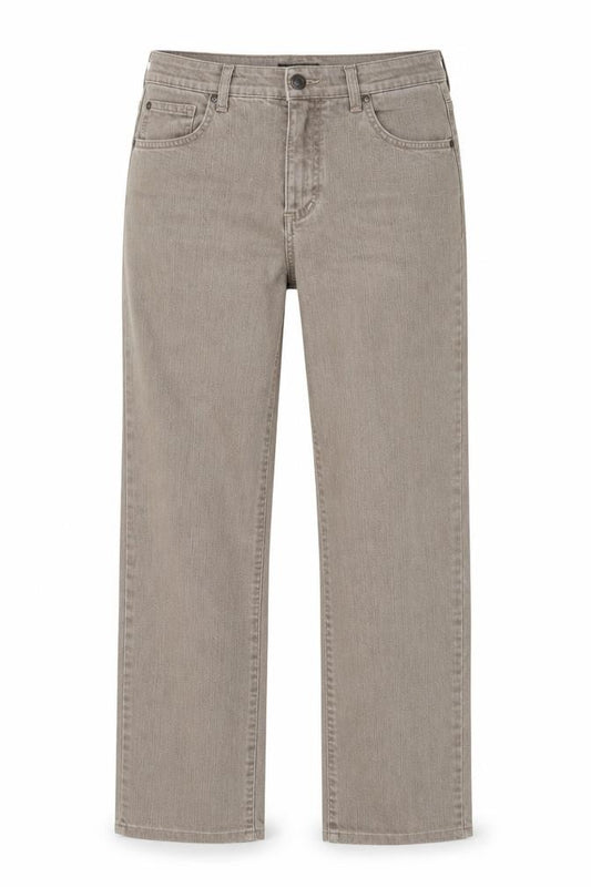 Angels Women Beige Straight Leg Jeans Size 36 Regular Fit Mid Rise