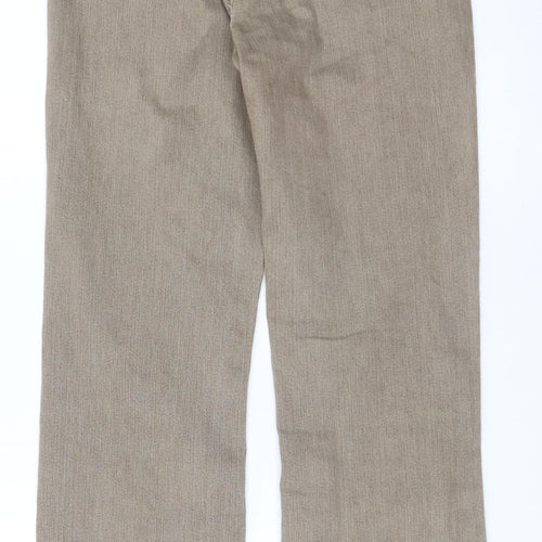Angels Women Beige Straight Leg Jeans Size 36 Regular Fit Mid Rise