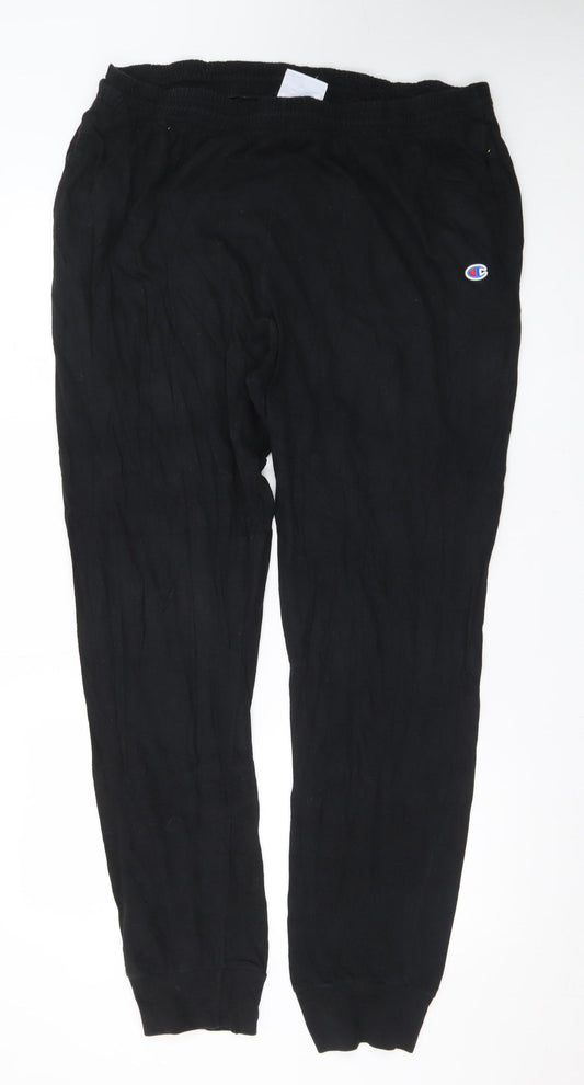 Champion Men's Black 2XL Jogger Sweatpants with Logo and Pockets