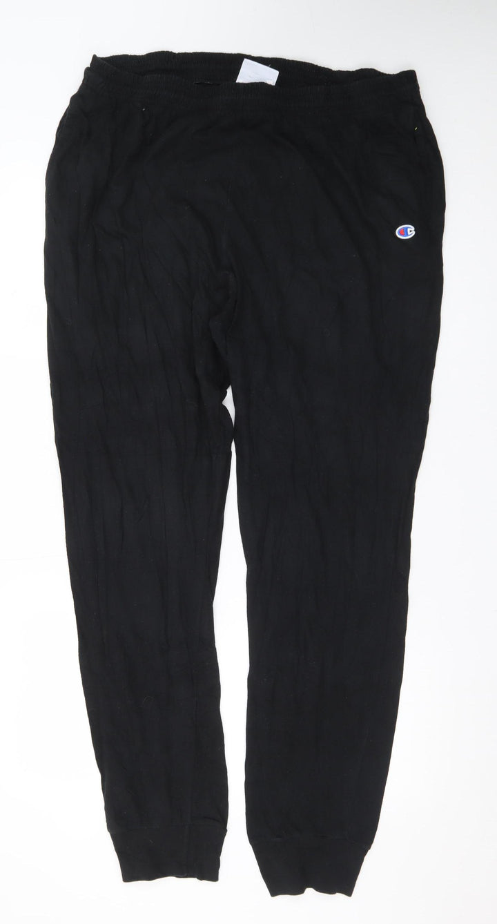 Champion Men's Black 2XL Jogger Sweatpants with Logo and Pockets
