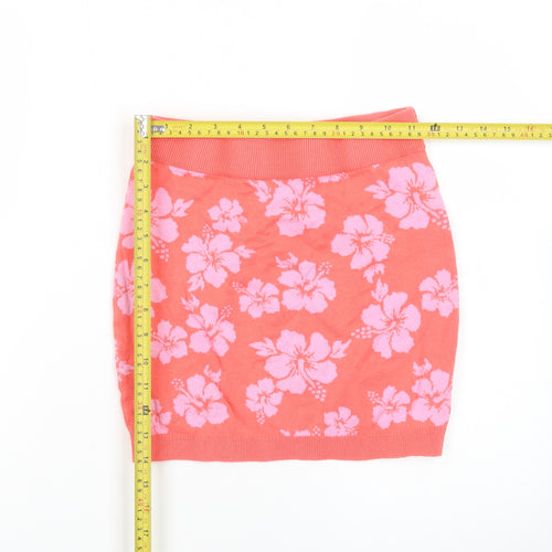 Class Teens Pink Floral Cotton Cropped Tank Top L