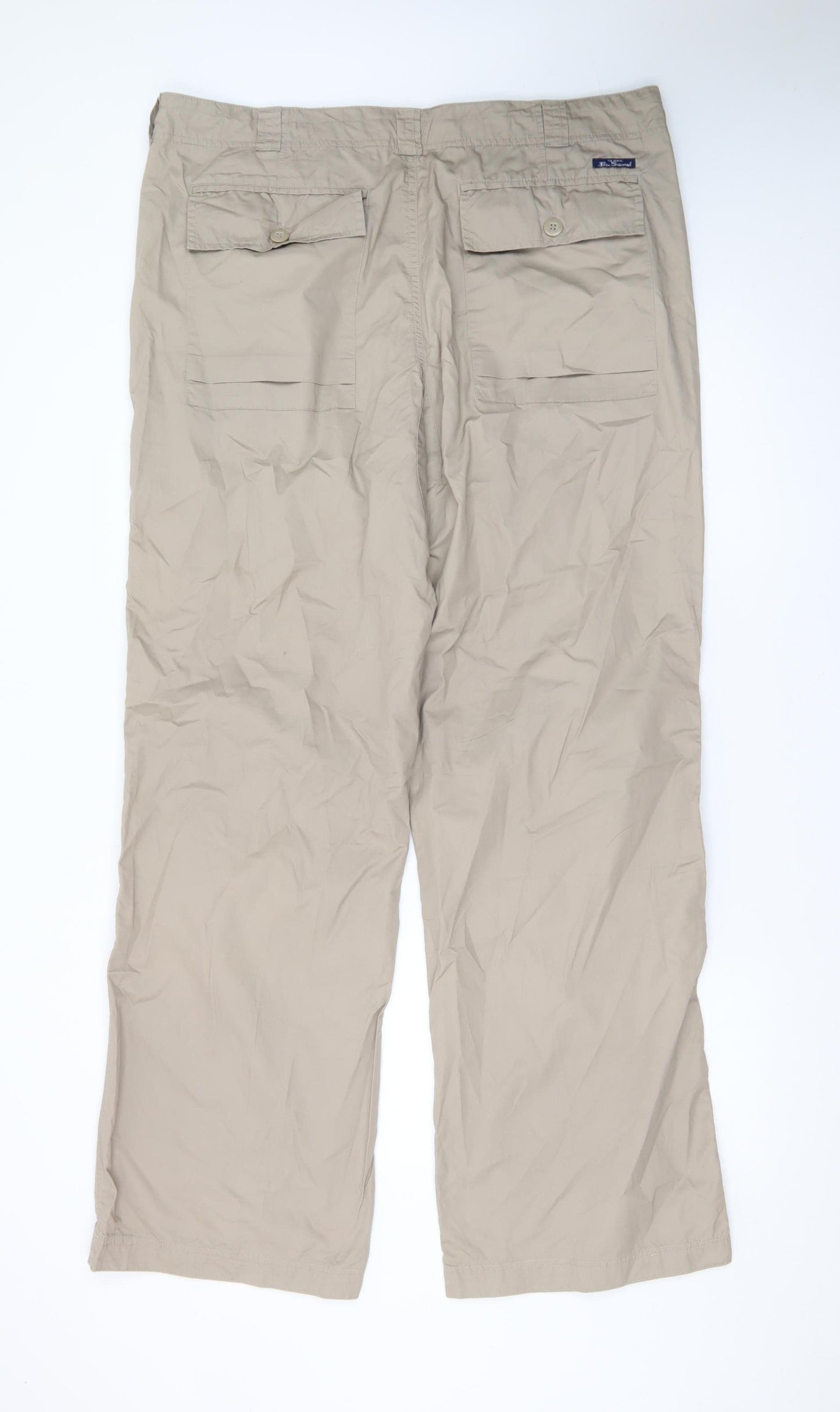 Ben Sherman Men's Beige Chino Trousers Size 2XL Straight Fit