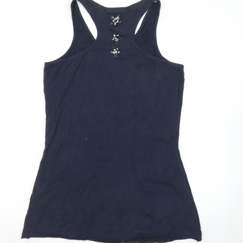 Superdry Womens Blue Beaded Racerback Tank Top XL