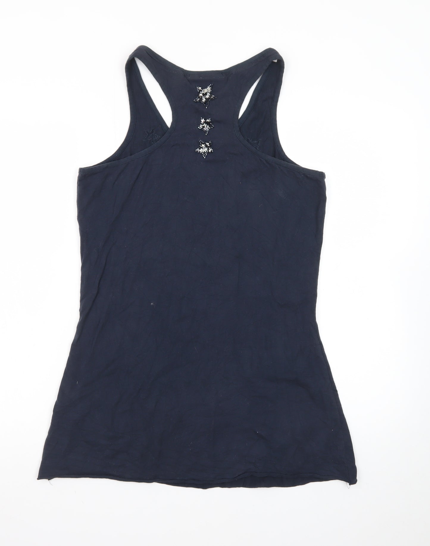 Superdry Womens Blue Beaded Racerback Tank Top XL