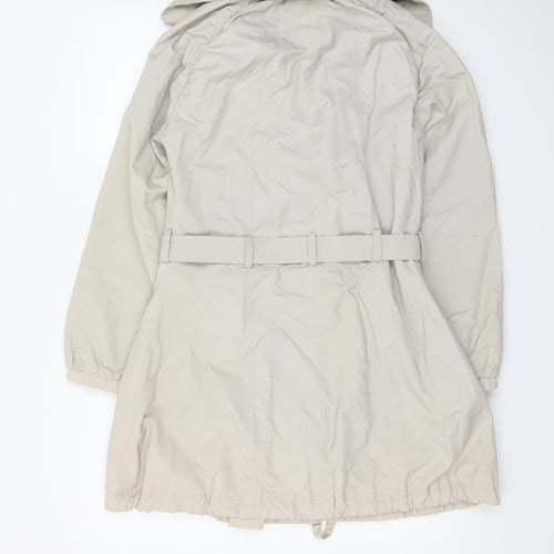 Savida Women’s Beige Size 10 Trench Coat Belted Mid-Length