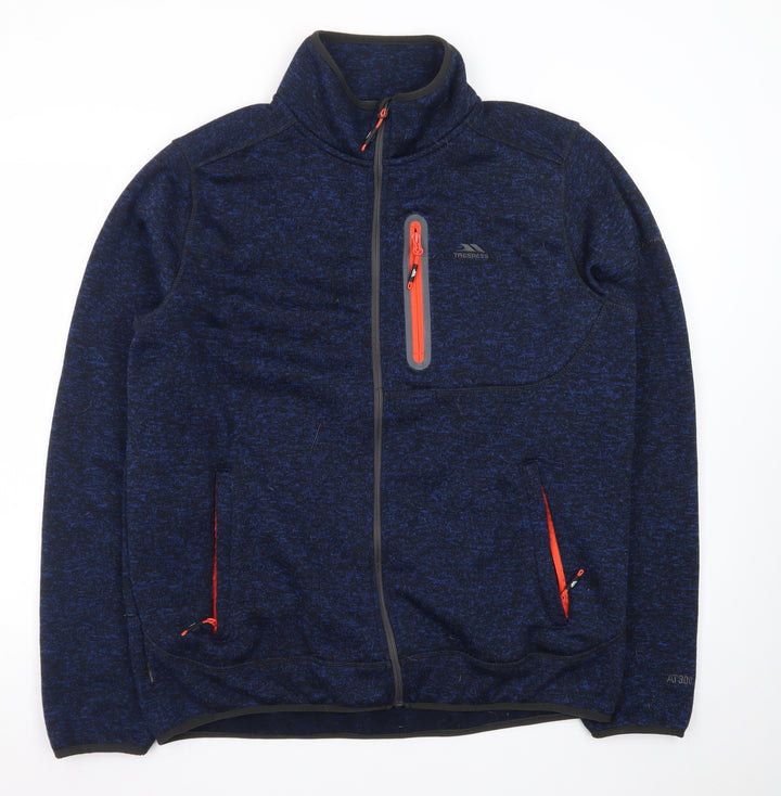 Trespass Mens Blue XL Full Zip Fleece Jacket Outdoor Casual