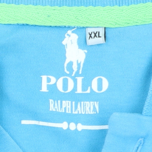 Ralph Lauren Men’s Blue 2XL Cotton Polo Shirt with Logo