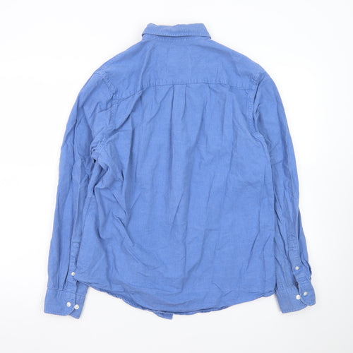 Charles Wilson Men's Blue Medium Oxford Button-Down Shirt