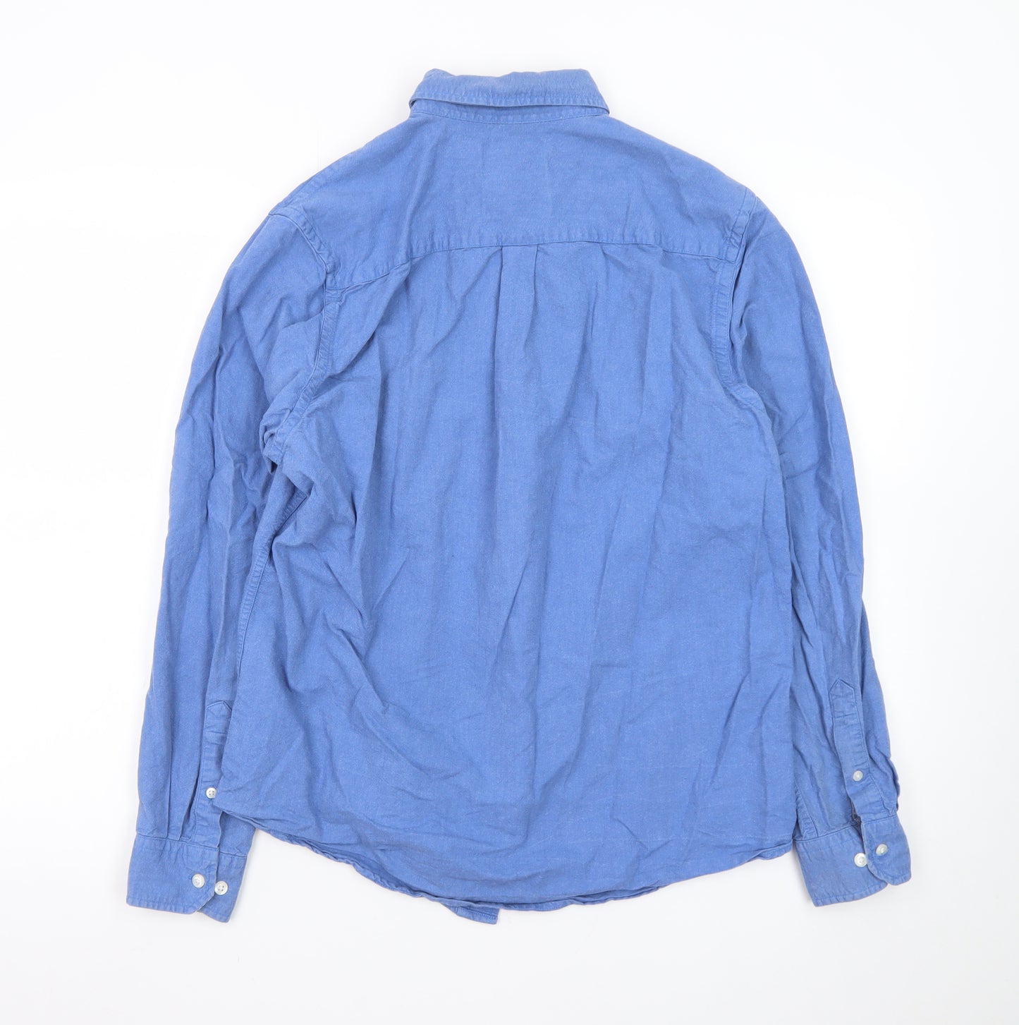 Charles Wilson Men's Blue Medium Oxford Button-Down Shirt