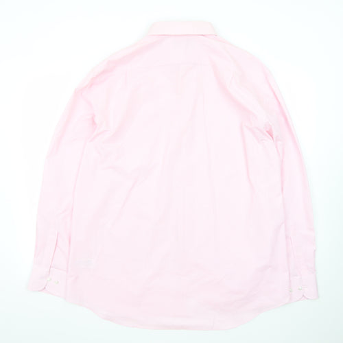 Marks and Spencer Men's Pink Regular Fit Long Sleeve Dress Shirt 17in