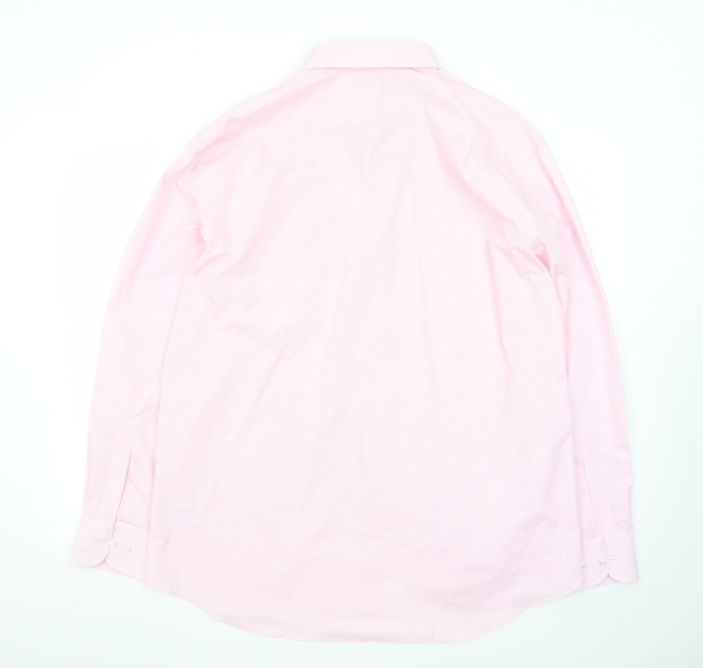 Marks and Spencer Men's Pink Regular Fit Long Sleeve Dress Shirt 17in