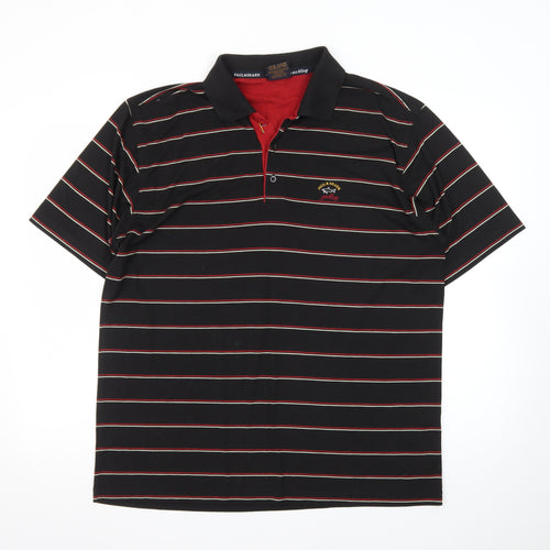 Paul & Shark Men's Black Striped 100% Cotton Polo Shirt XXL