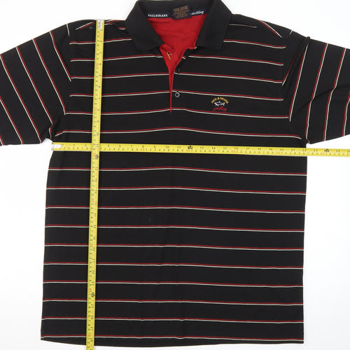 Paul & Shark Men's Black Striped 100% Cotton Polo Shirt XXL