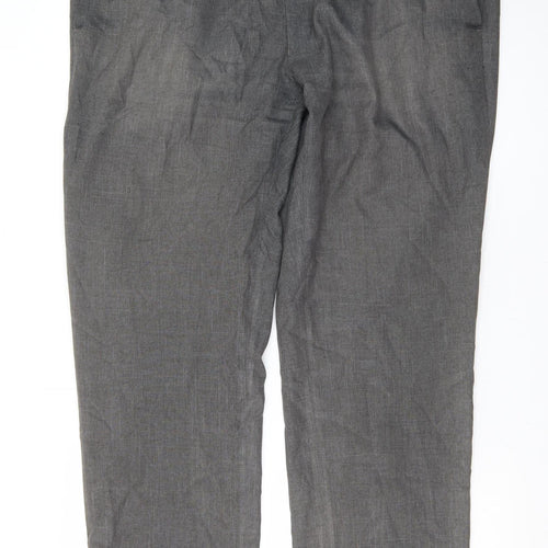 Marks and Spencer Men's Grey 42in Waist Dress Trousers Short Leg