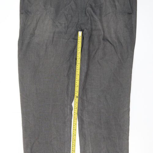 Marks and Spencer Men's Grey 42in Waist Dress Trousers Short Leg