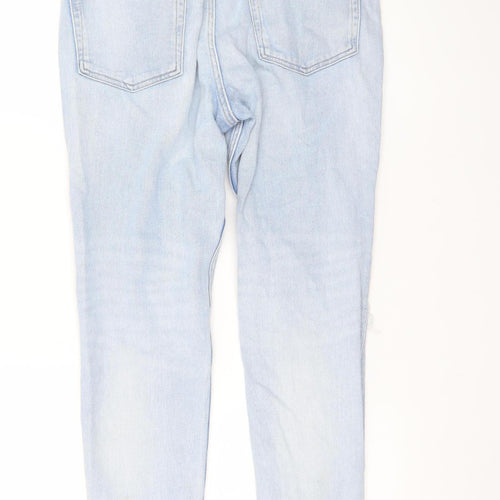 H&M Women’s Blue Skinny Fit Distressed Stretch Jeans Size 4