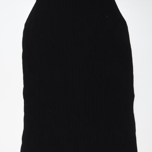H&M Women Black Plus Size 16 Sleeveless Knit Shift Dress