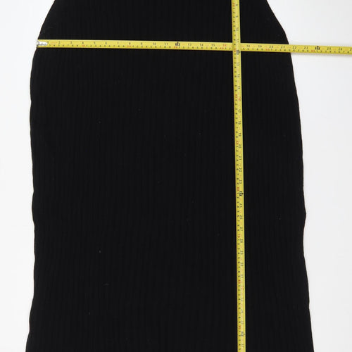 H&M Women Black Plus Size 16 Sleeveless Knit Shift Dress