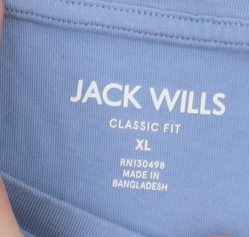 Jack Wills Men's Blue Classic Fit Crew Neck Cotton T-Shirt XL