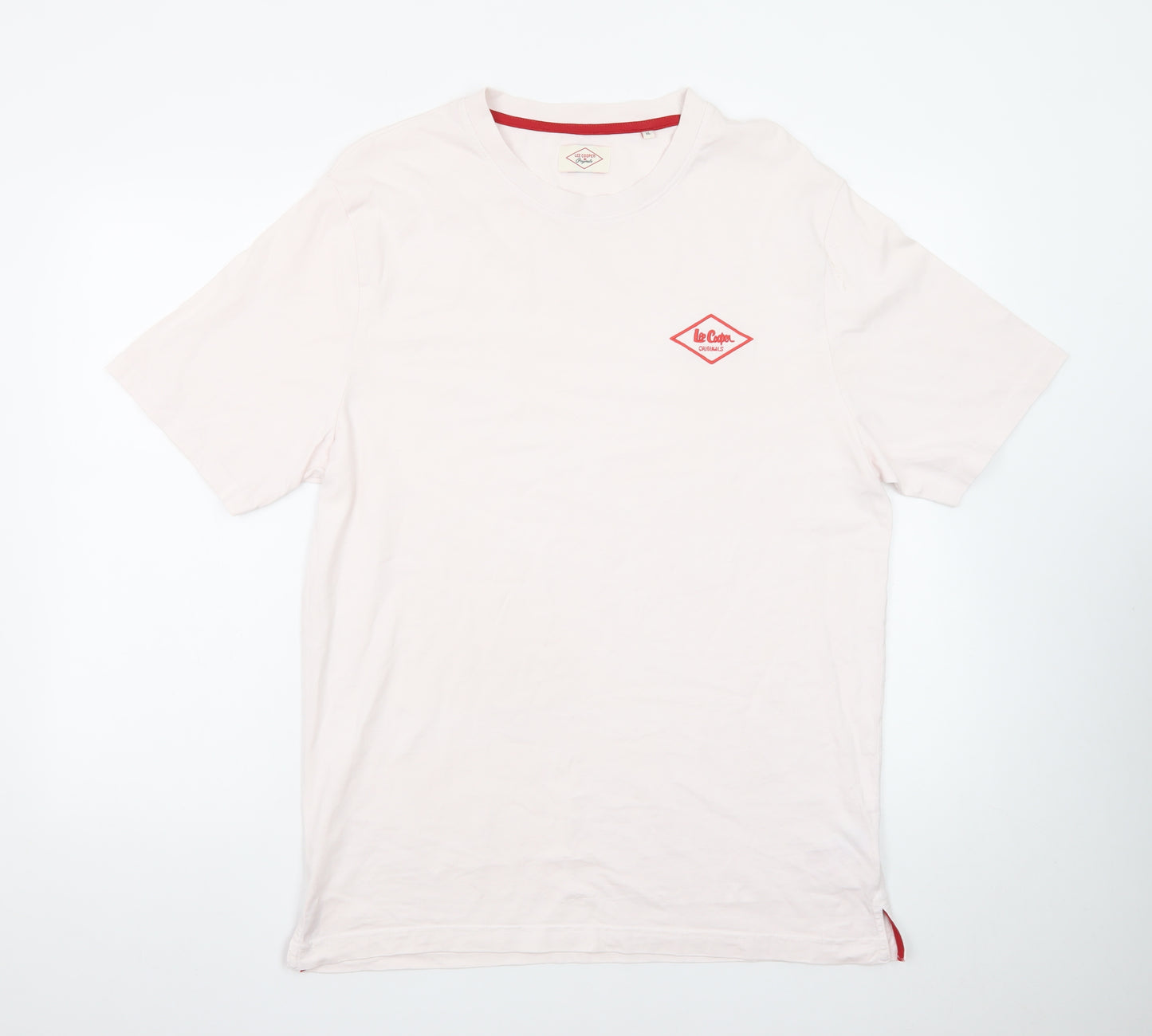 Lee Cooper Men's Beige XL Classic Cotton Crew Neck T-Shirt