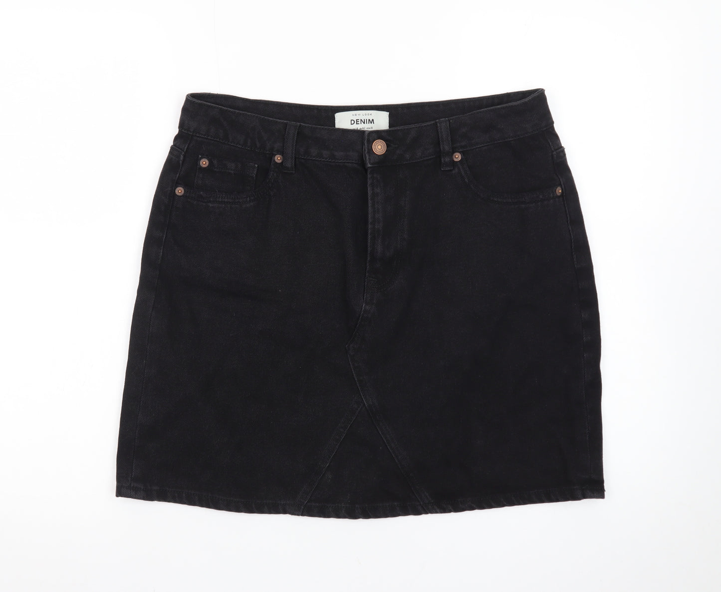 New Look Women’s Black Denim Short Skirt Size 14