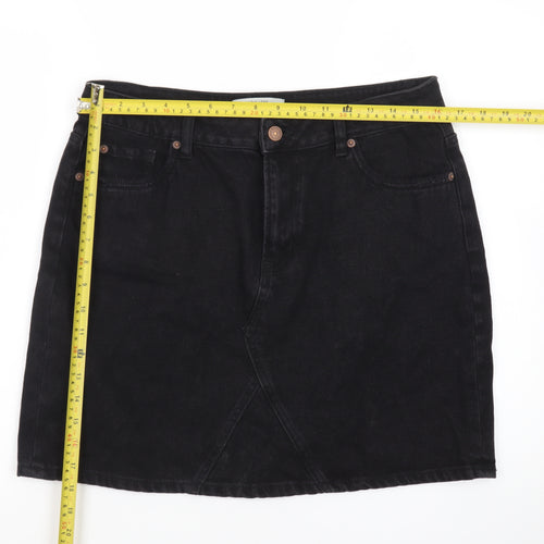 New Look Women’s Black Denim Short Skirt Size 14