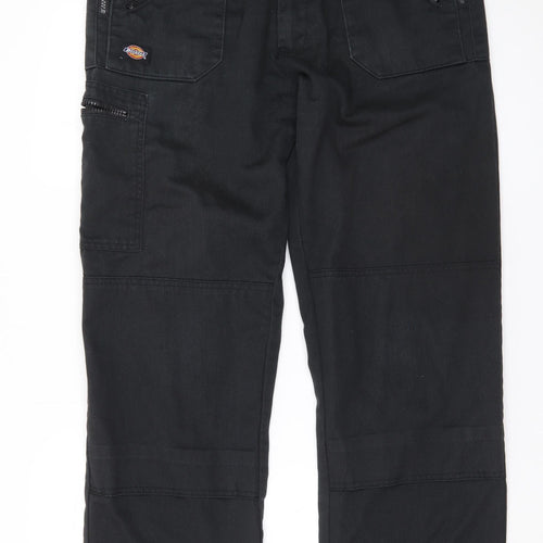 Dickies Men's Black 34R Cargo Workwear Trousers