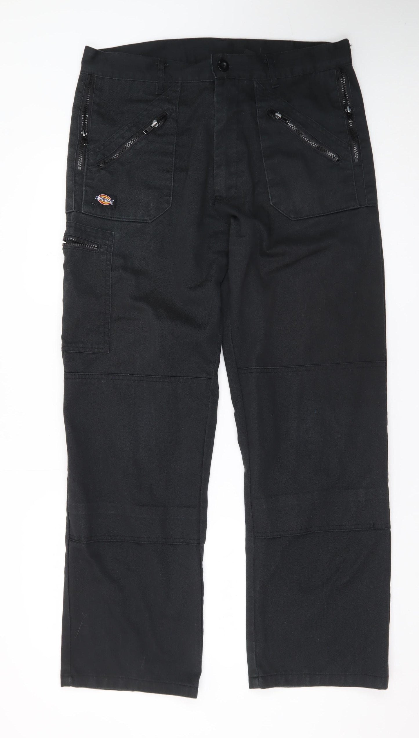 Dickies Men's Black 34R Cargo Workwear Trousers