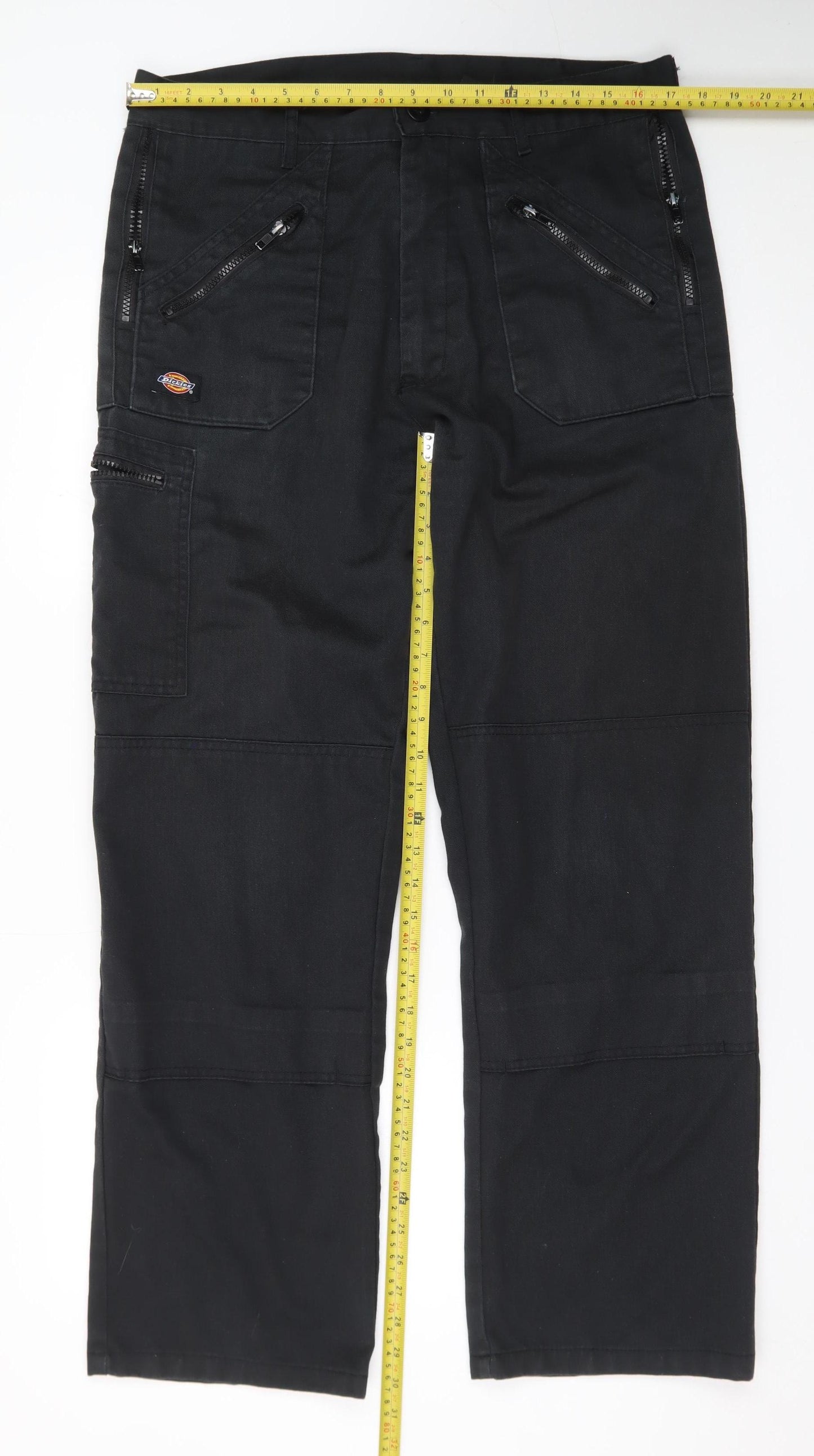 Dickies Men's Black 34R Cargo Workwear Trousers