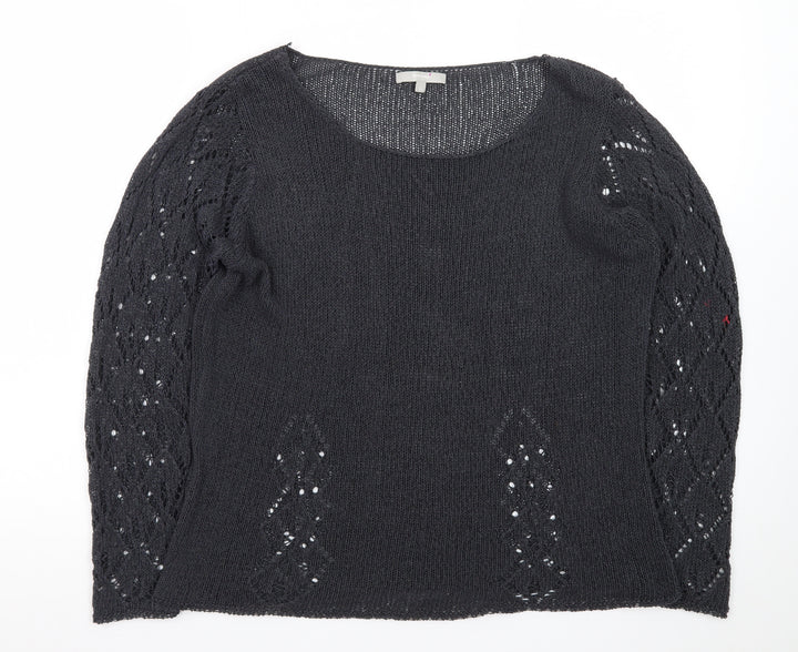 Per Una Women’s Navy Open-Knit Jumper Size 16 Marks & Spencer
