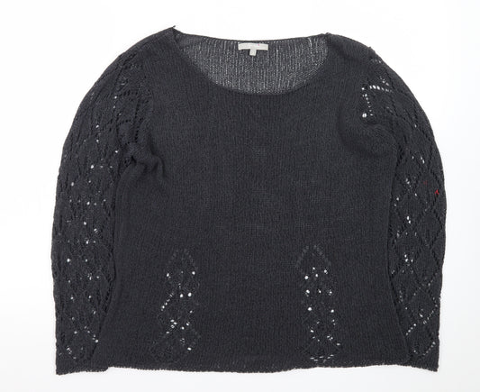 Per Una Women’s Navy Open-Knit Jumper Size 16 Marks & Spencer