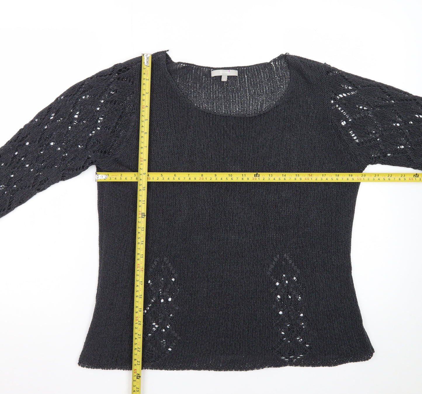 Per Una Women’s Navy Open-Knit Jumper Size 16 Marks & Spencer