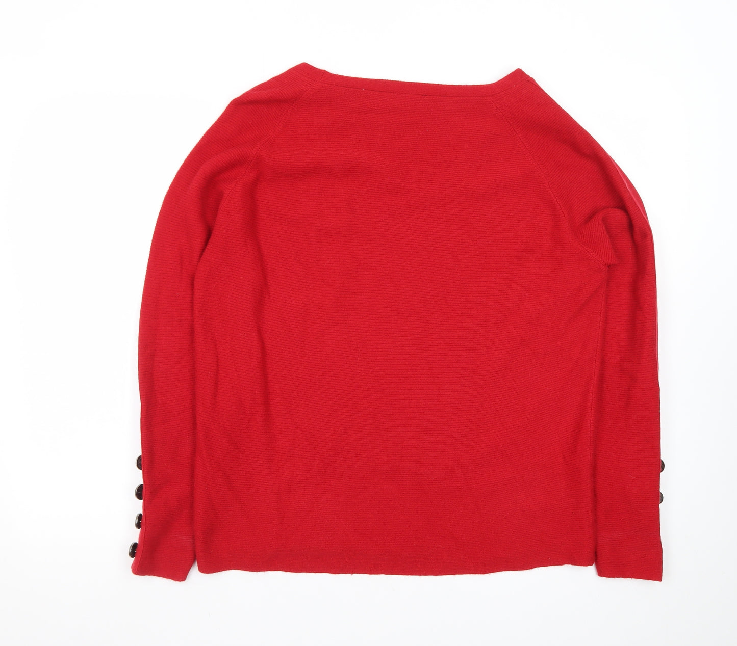 Betty Barclay Women’s Red Boat Neck Long Sleeve Pullover Jumper Size 14