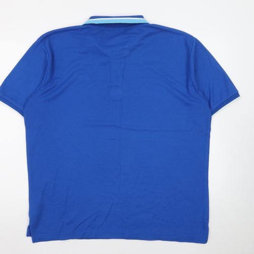 Slazenger Men's Blue XL Short Sleeve Polo Shirt