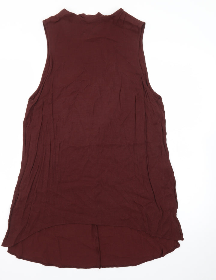 Topshop Women's Brown Sleeveless Shift Dress UK 10