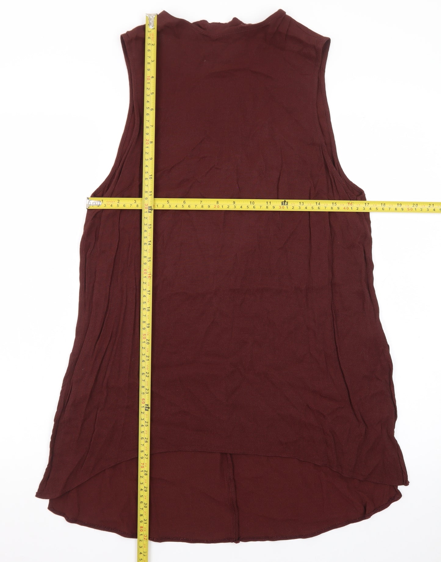 Topshop Women's Brown Sleeveless Shift Dress UK 10