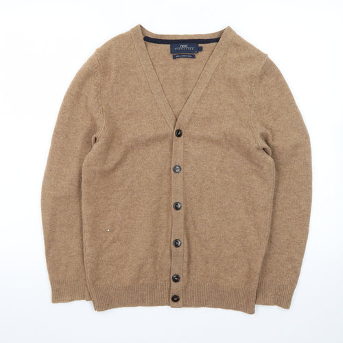 Next Women's Beige Lambswool V-Neck Cardigan Size S
