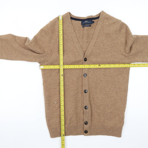 Next Women's Beige Lambswool V-Neck Cardigan Size S