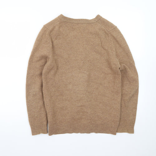 Next Women's Beige Lambswool V-Neck Cardigan Size S