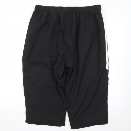 Lonsdale Men’s Black 2XL Sweat Shorts with Stripe Detail