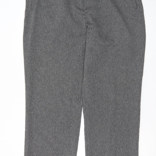 BHS Women’s Grey Herringbone Straight Leg Trousers Size 20