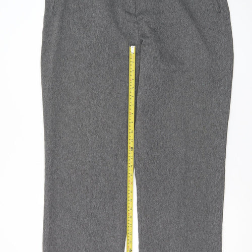 BHS Women’s Grey Herringbone Straight Leg Trousers Size 20