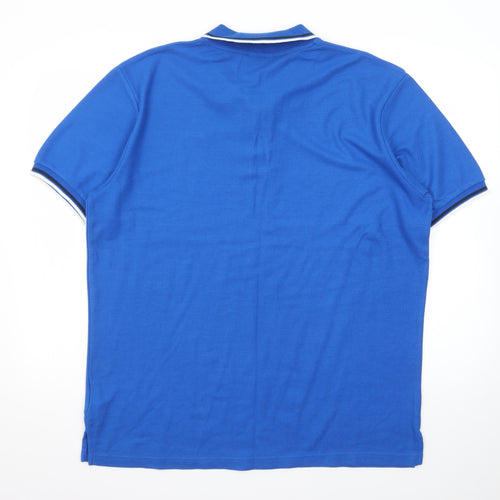 Slazenger Men's Blue Short Sleeve Polo Shirt XL Classic Fit