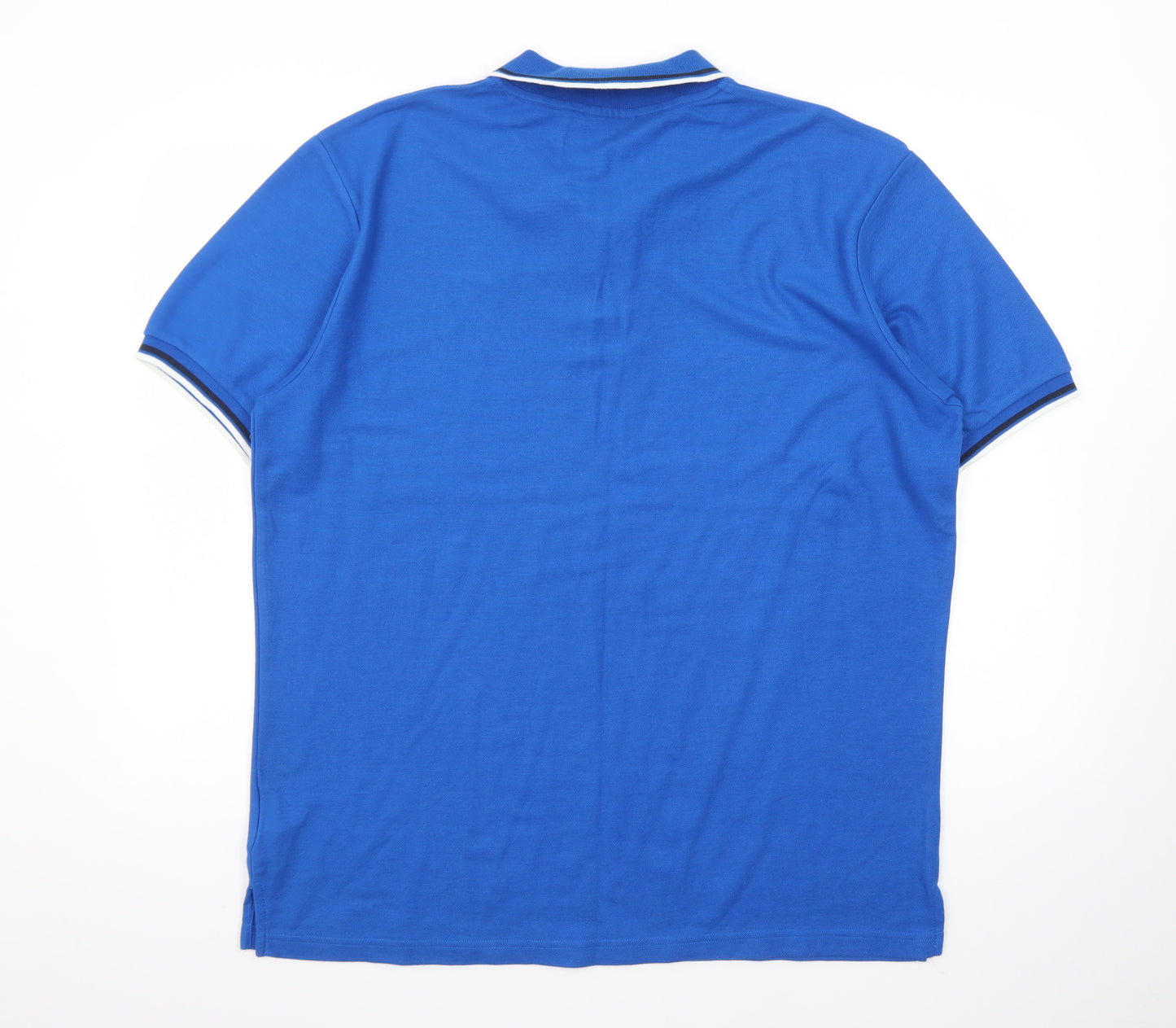 Slazenger Men's Blue Short Sleeve Polo Shirt XL Classic Fit